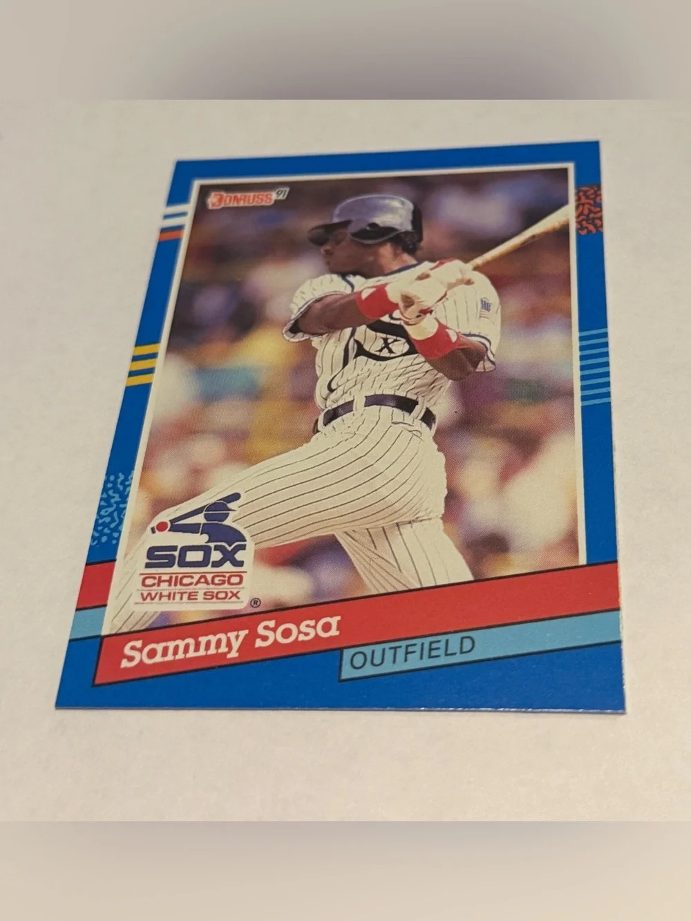 Sammy Sosa 1990 Double Error Donruss Baseball Card  Vintage